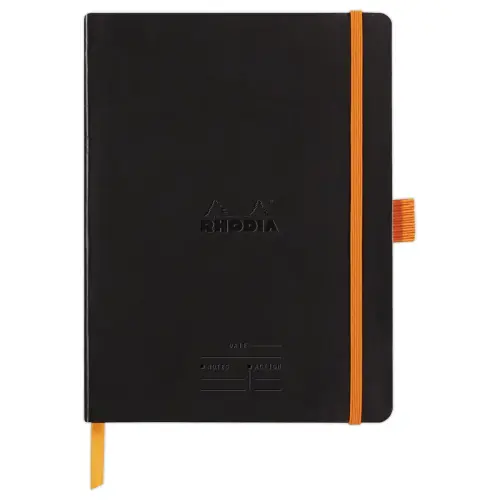 Agenda notitieboek perpetueel Meeting RHODIA 16x21 cm Zwart 