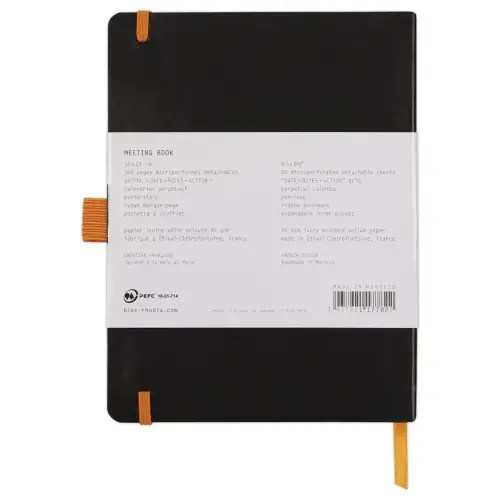 Agenda notitieboek perpetueel Meeting RHODIA 16x21 cm Zwart 