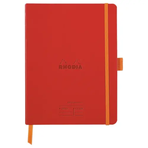 Agenda notitieboekje Perpetueel Meeting RHODIA 16x21 cm Coquelicot