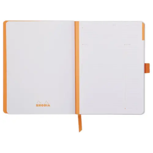 Agenda notitieboekje Perpetueel Meeting RHODIA 16x21 cm Coquelicot