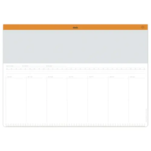 Onderlegger met eeuwigdurend kalender A2 Rhodia