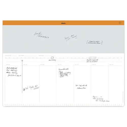 Onderlegger met eeuwigdurend kalender A2 Rhodia