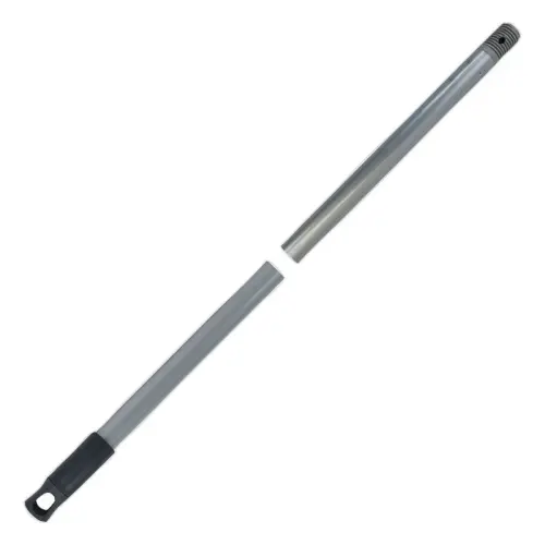 Steel mop handle with double screw function