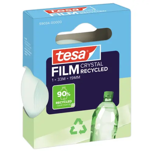 Transparante plakbandrol Tesafilm® Eco & Crystal 33m x 19mm