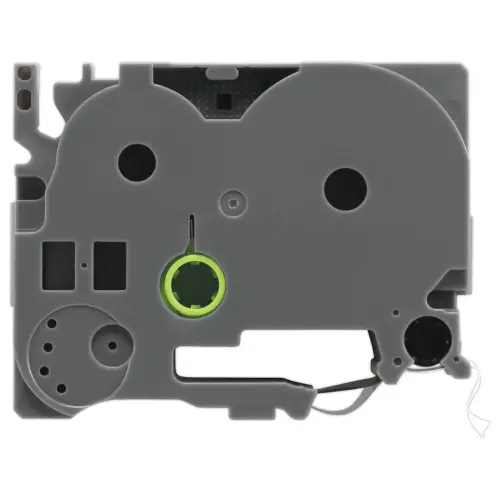 Ruban comp BROTHER TZE 231 12mm wit met zwarte opdruk