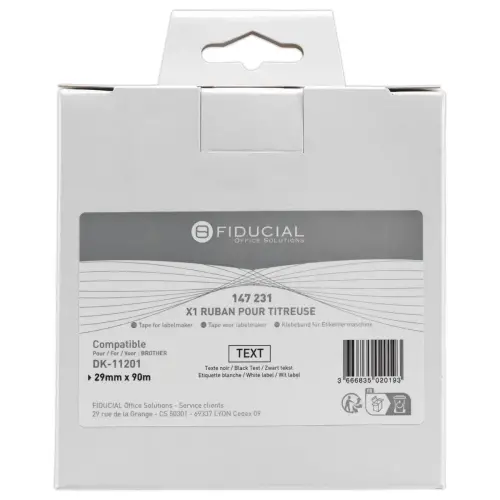 Rollen met etiketten QL BROTHER 29x90mm 400 etiketten DK11201