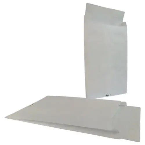 20 Witte onverscheurde TYVEK zakken 250x353 mm met een 38 mm gusset