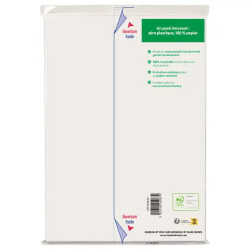 50  dubbele vellen schrijfpapier A4 70g 5x5 9 perforaties 