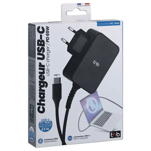 Universele laptop oplader 65W / USB C