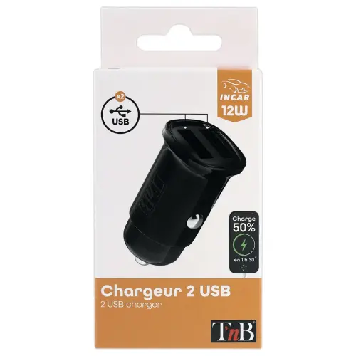 Sigarettenaansteker lader 2XUSB-A 12W
