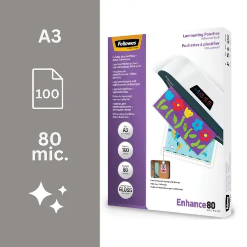 Laminerhoesjes met zelfklevende achterkant, A3