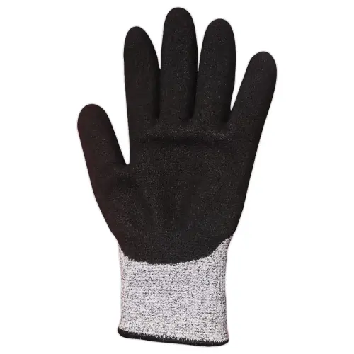 12 paar handschoenen voor handling - nitril schuim SANDY - grijs/zwart - Maat 9 - RG 