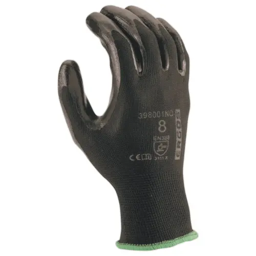 12 paar handschoenen - ERGOS - Maat 10 - zwart - RG 
