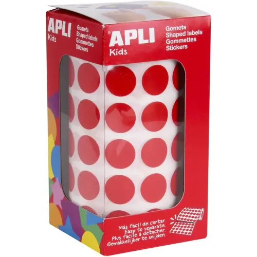 Set van 168 ronde kleefpastilles signalisatie -  &Oslash; 15 mm - geel 