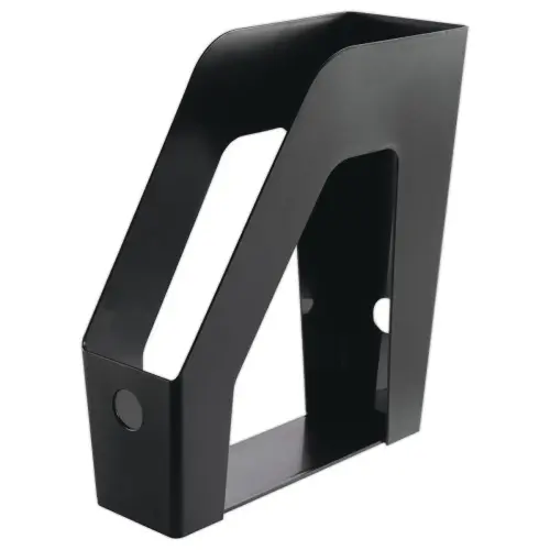 Zwarte tijdschriftenhouder ACCESS - Rug: 9,8 cm