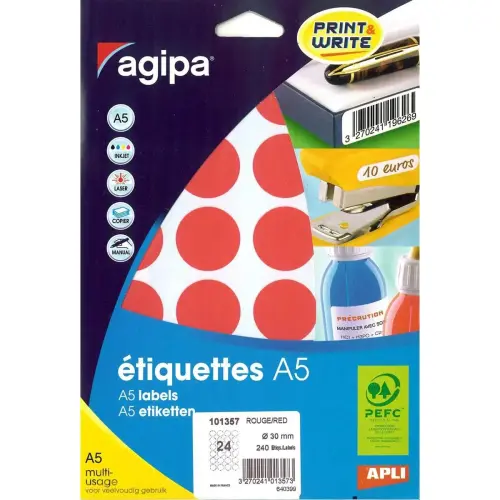 Ronde kleefpastilles - Ø15 mm - Diverse kleuren - APLI