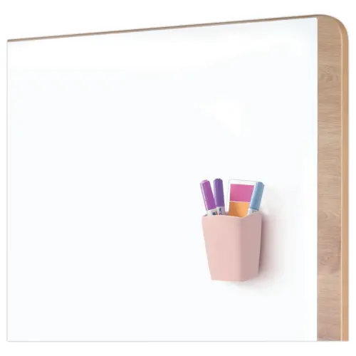 Roze poederkleurige magnetische pennenhouder