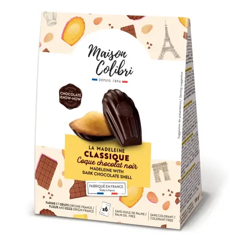 Madeleines natuur met pure chocolade- Maison colibri 