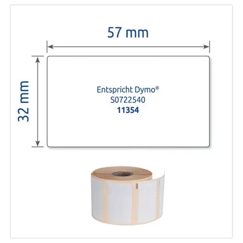 Rol van 1000 multi-purpose labels 57X32mm voor DYMO LW 450 