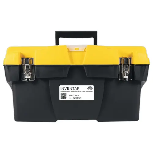 Rol van 400 ultra-sterke polypropyleen etiketten LW 57 x 32mm 