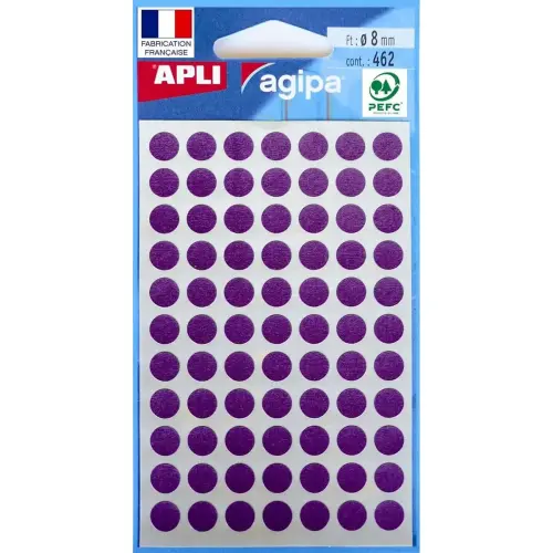 Ronde waarschuwingsstickers - Ø 8 mm - rood - APLI