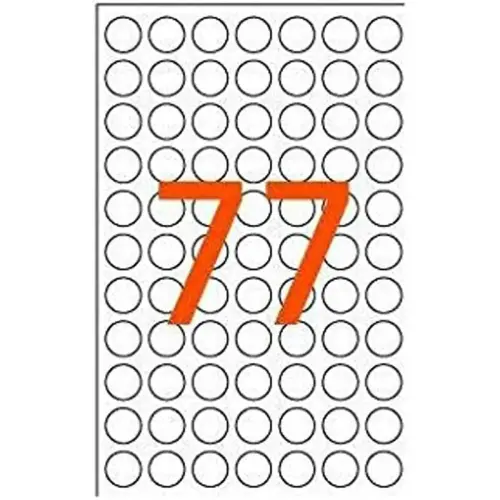 Ronde waarschuwingsstickers - Ø 8 mm - rood - APLI