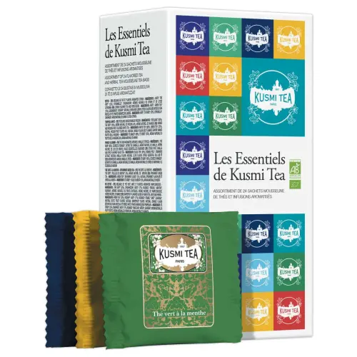 Coffret van 24 zakjes thee en infusies Les Essentiels bio 