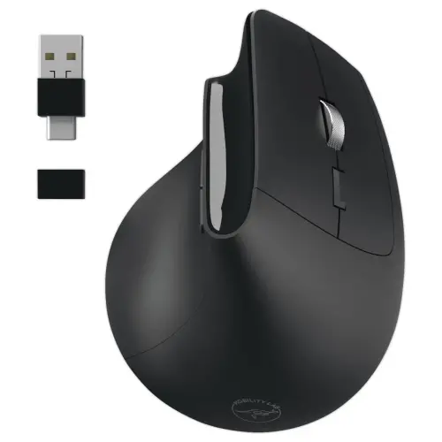 Draadloze ergonomische muis zwart