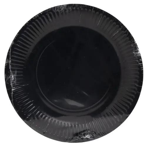20 Ronde kartonnen borden Ø23 cm Zwart - Pro Tafelkleed