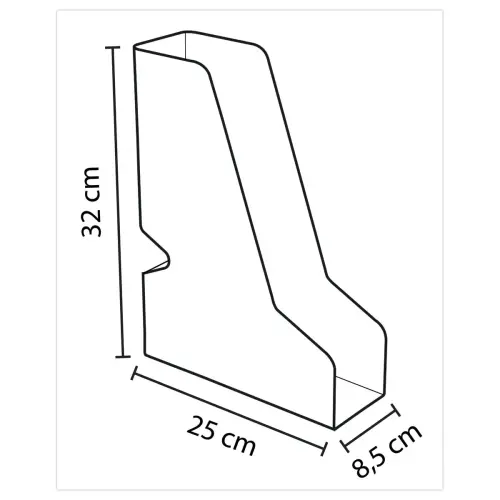 Metalen tijdschriftenhouder - Zwart