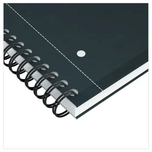 Spiraalnotitieboek A4+, 160p, 5x5, Oxford international Zwart 