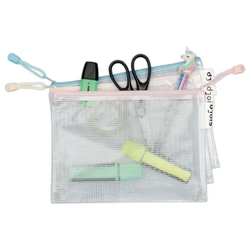 6 Zachte A5 zip DJOIS mappen - Assortiment kleuren