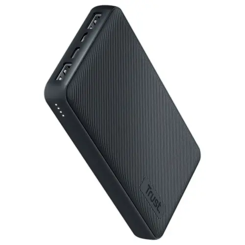 Externe batterij Powerbank Trust PrimoEco 15.000 mAh - Zwart