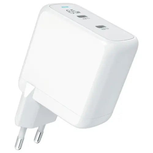 GAN-oplader 2 USB-C-poorten 65W 