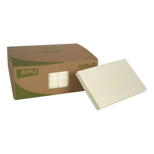 012 Gerecycleerde blokken 125 x 75 mm Geel, 100 blaadjes