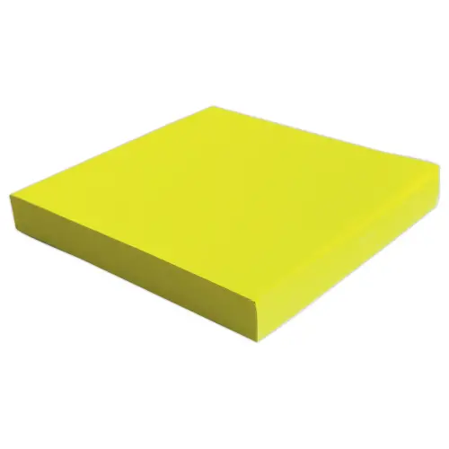 Blok zelfklevende memoblaadjes 75 x 75 mm Fluogeel
