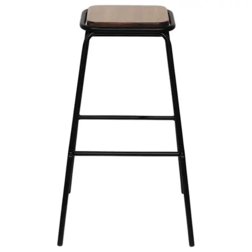 2  OSLO houten/zwart krukken 