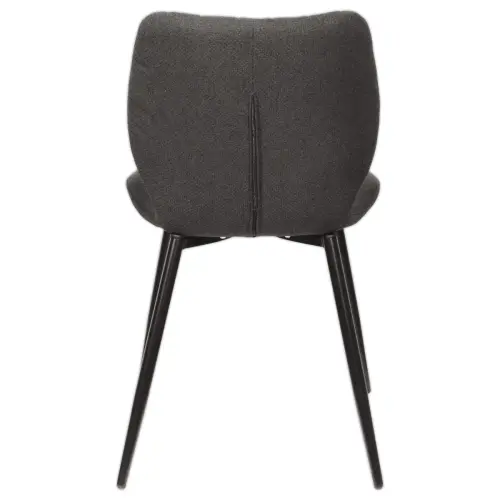2  LINE stoelen met zwarte poten en antraciet zitting 
