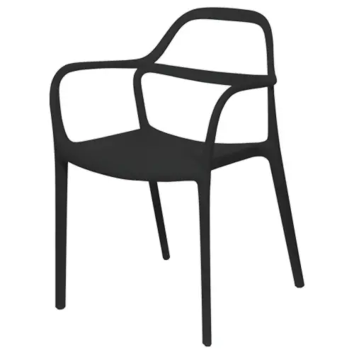 2 zwarte NOVA binnen/buitenstoelen