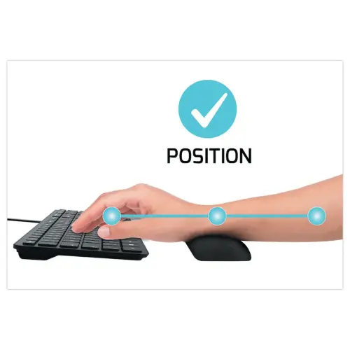 Ergonomische toetsenbord polssteun - Zwart