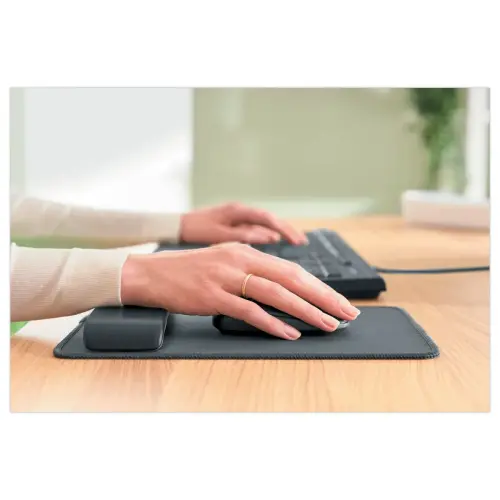 Ergonomische muismat met verstelbare polssteun - Donkergrijs