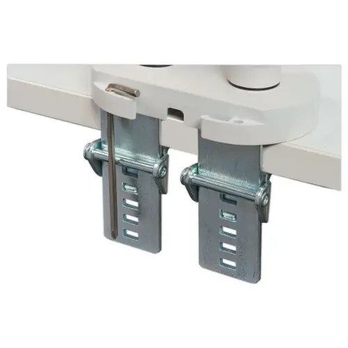Dubbele BE Flexibele Dual schermhouder wit - Bakker 
