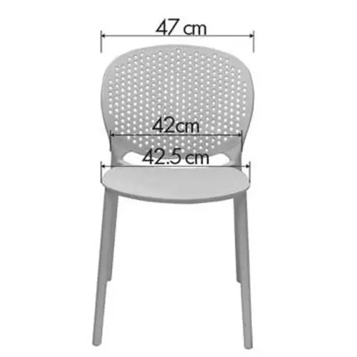 2 Stoelen voor binnen - buiten van wit polypropyleen