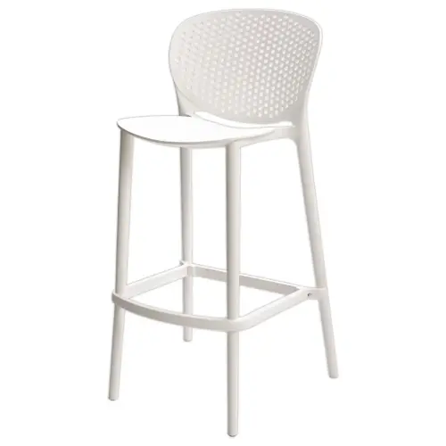 2 BUIKSTOELEN BINNEN / BUITEN WITTE POLYPROPYLEEN