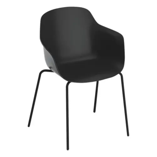 FAUTEUIL WEEKLY METAAL ZWART