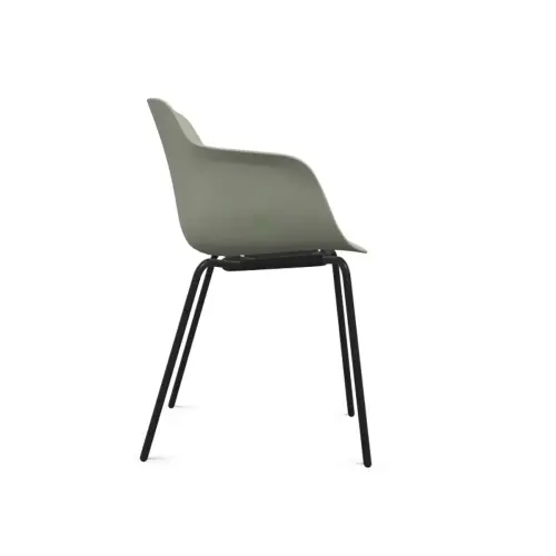 Fauteuil WEEKLY metaal groen gemonteerd 