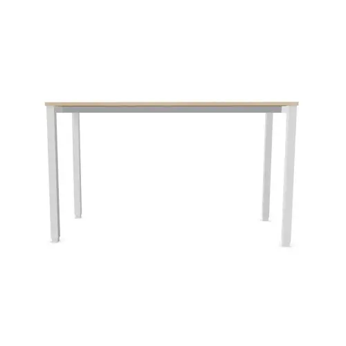Rechthoekige hoge tafel 180 x 80 Acacia / Wit