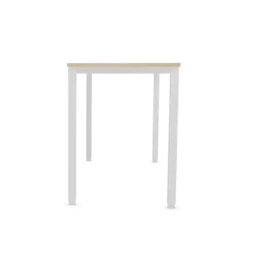 Rechthoekige hoge tafel 180 x 80 Acacia / Wit