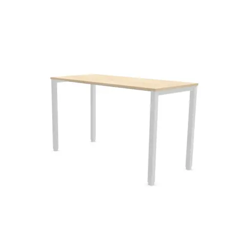 Rechthoekige hoge tafel 180 x 80 Acacia / Wit