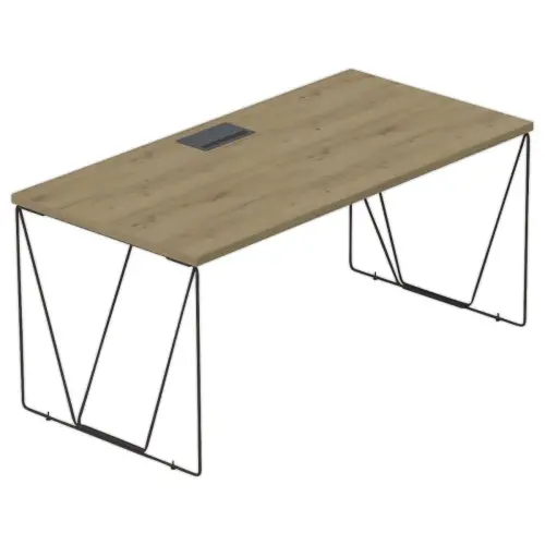 BUREAU BEAUNES L 160CM EIKEN VAAT / ZWART